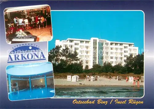 AK / Ansichtskarte Binz_Ruegen Strandhotel Arkona Bar Hallenbad Binz_Ruegen