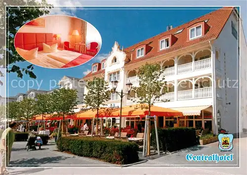 AK / Ansichtskarte Binz_Ruegen Centralhotel Terrasse Binz_Ruegen
