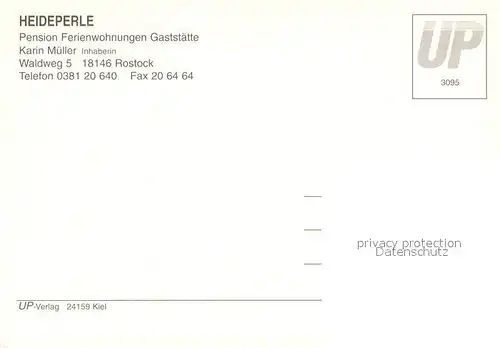 AK / Ansichtskarte Rostock Heideperle Pension Ferienwohnungen Gaststaette 
