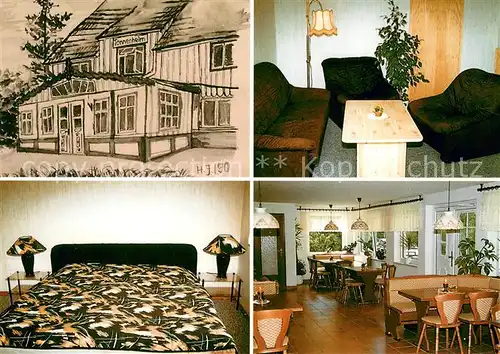 AK / Ansichtskarte Prerow_Ostseebad Tannenheim Resturant Pension Zimmer Prerow_Ostseebad