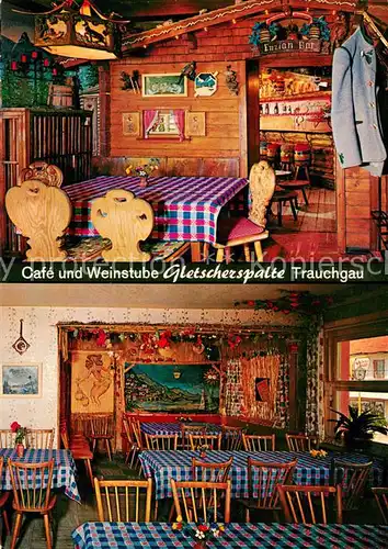 AK / Ansichtskarte Trauchgau Cafe und Weinstube Gletscherspalte Gaststube Trauchgau