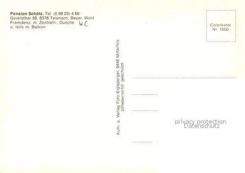AK / Ansichtskarte Teisnach Pension Schoetz Teisnach