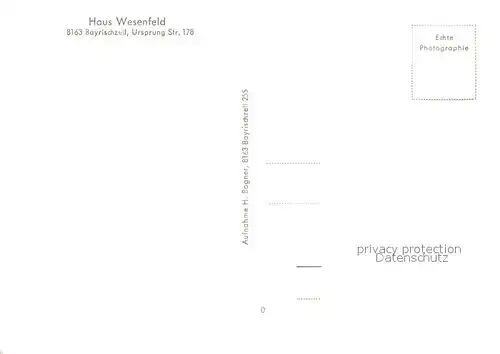 AK / Ansichtskarte Bayrischzell Haus Wesenfeld Bayrischzell
