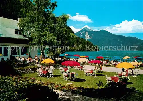 AK / Ansichtskarte Walchensee Strand Cafe Bucherer  Walchensee