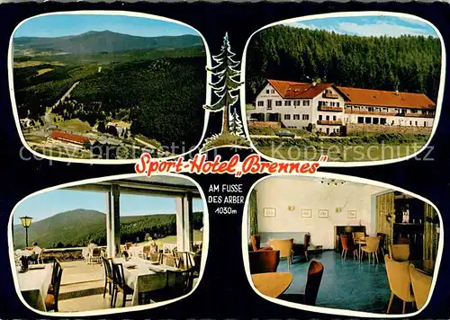 AK / Ansichtskarte Bayerisch_Eisenstein Sport Hotel Brennes Gastraeume Panorama Bayerisch_Eisenstein