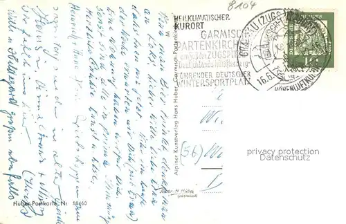 AK / Ansichtskarte Hammersbach_Grainau Hotel Hoellentalklamm gegen Wettersteingruppe Alpen Hammersbach Grainau