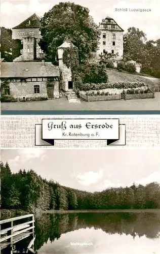 AK / Ansichtskarte Ersrode Schloss Ludwigseck Badesee Ersrode