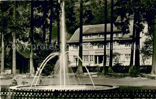 AK / Ansichtskarte Wildemann Pension Haus Sonneck Kneippkur Fontaene Wildemann