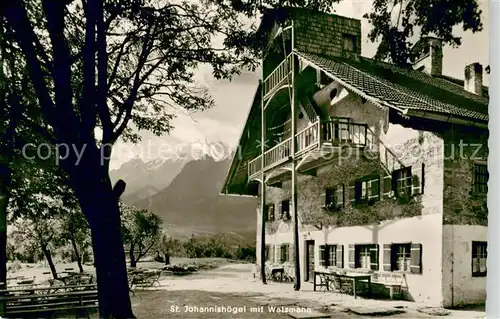 AK / Ansichtskarte Piding St. Johannishoegel Almwirtschaft mit Watzmann Berchtesgadener Alpen Piding