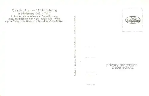 AK / Ansichtskarte Schellenberg_Marktschellenberg Gasthof zum Untersberg Alpen Schellenberg