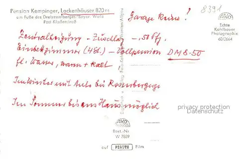 AK / Ansichtskarte Lackenhaeuser_Niederbayern Pension Kempinger Baumbluete Lackenhaeuser Niederbayern