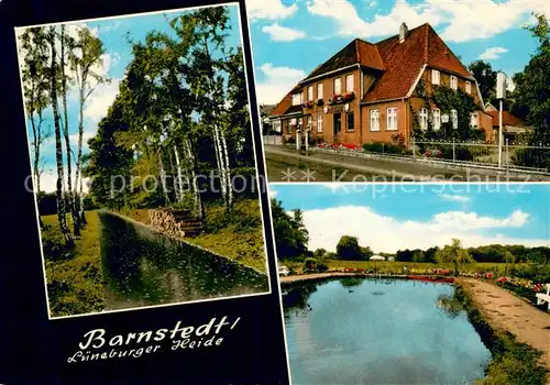 AK / Ansichtskarte Barnstedt_Lueneburg Gasthaus Teich Waldweg Lueneburger Heide Barnstedt_Lueneburg