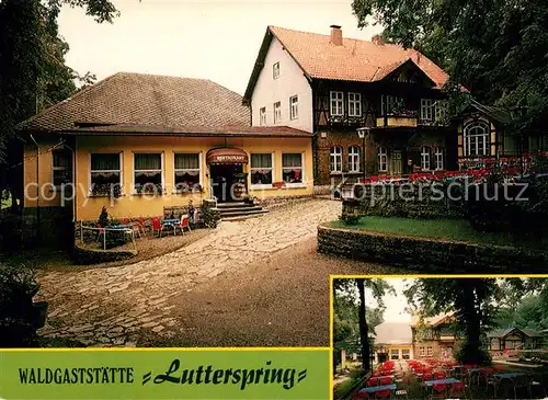 AK / Ansichtskarte Koenigslutter_Elm Waldgaststaette Lutterspring Biergarten Koenigslutter Elm