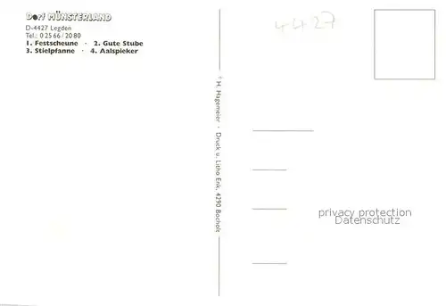 AK / Ansichtskarte Legden Hotel Dorf Muensterland Restaurant Festscheune Legden