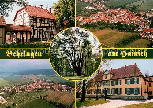 AK / Ansichtskarte Behringen_Hoerselberg Hainich Schloss Hotel Alter Baum Fliegeraufnahme Behringen