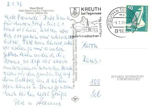 AK / Ansichtskarte Scharling_Kreuth Haus Danzl Scharling Kreuth