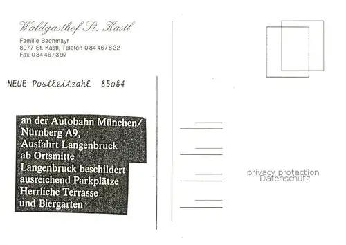 AK / Ansichtskarte St_Kastl Waldgasthof St Kastl St_Kastl