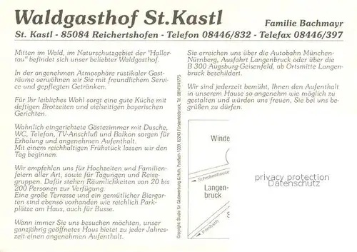 AK / Ansichtskarte St_Kastl Waldgasthof St Kastl Gaststube Kirche St_Kastl