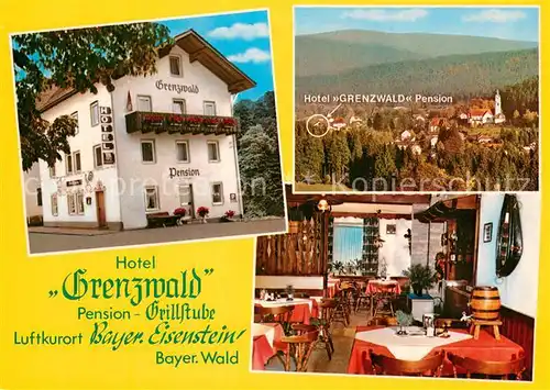 AK / Ansichtskarte Bayerisch_Eisenstein Hotel Grenzwald Pension Panorama Gaststube Bayerisch_Eisenstein