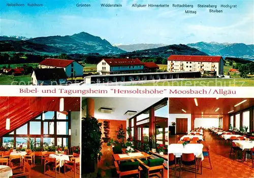 AK / Ansichtskarte Moosbach_Sulzberg Bibel  und Tagungsheim Hensoltshoehe Speisesaal Alpenblick 