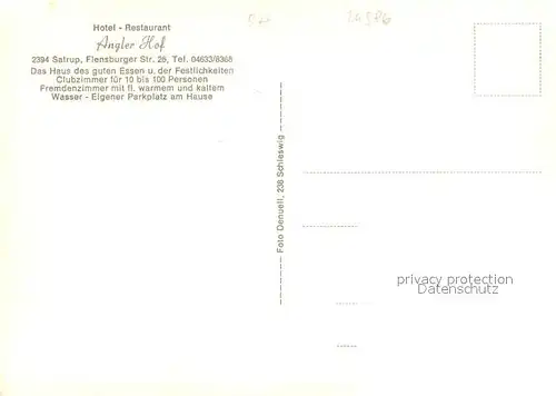 AK / Ansichtskarte Satrup Hotel Restaurant Angler Hof Satrup