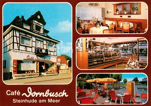 AK / Ansichtskarte Steinhude_am_Meer Cafe Dornbusch Gastraum Verkaufstheke Terrasse 