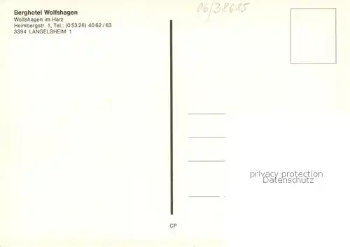 AK / Ansichtskarte Langelsheim Berghotel Wolfshagen im Harz Restaurant Rezeption Langelsheim