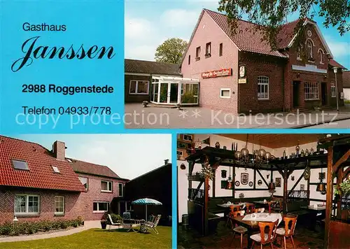 AK / Ansichtskarte Roggenstede Gasthaus Janssen Gaststube Garten Roggenstede