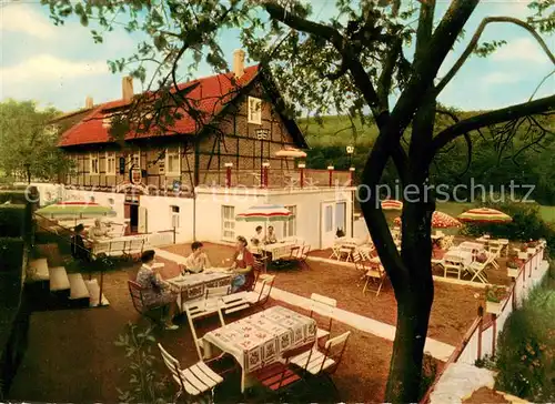 AK / Ansichtskarte Bad_Driburg Gast  und Pensionshaus Sommerfrische Siebenstern Terrasse Bad_Driburg