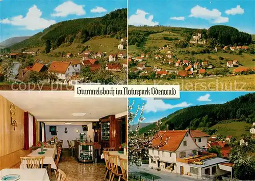 AK / Ansichtskarte Gammelsbach Gasthaus Pension Zum kuehlen Krug Panorama Naturpark Odenwald Gammelsbach