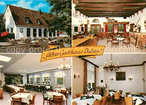 AK / Ansichtskarte Rheine Altes Gasthaus Delsen Restaurant Theke Terrasse Rheine