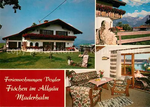 AK / Ansichtskarte Fischen_Allgaeu Ferienwohnungen Vogler Alpenblick Fischen Allgaeu