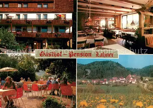 AK / Ansichtskarte Veilbronn Gasthof Pension Lahner Restaurant Terrasse Landschaftspanorama Veilbronn