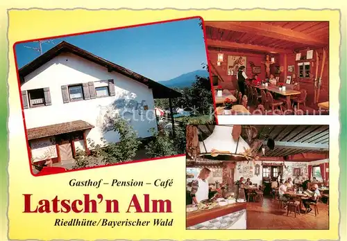 AK / Ansichtskarte Riedlhuette Gasthof Pension Cafe Latsch n Alm Gaststube Riedlhuette
