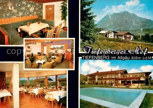 AK / Ansichtskarte Tiefenberg Sanatorium Tiefenberger Hof Restaurant Swimming Pool Alpenblick Tiefenberg