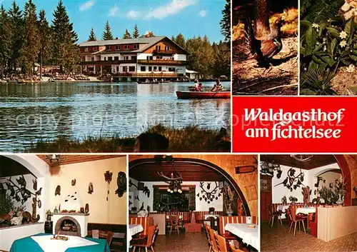 AK / Ansichtskarte Fichtelberg_Bayreuth Waldgasthof am Fichtelsee Restaurant Natur Auerhahn Fichtelberg Bayreuth