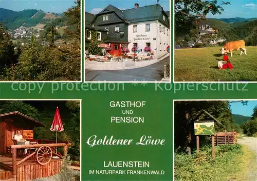 AK / Ansichtskarte Lauenstein_Oberfranken Gasthof Pension Goldener Loewe Naturpark Frankenwald Lauenstein_Oberfranken