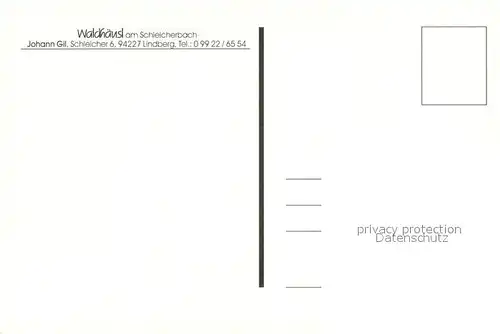 AK / Ansichtskarte Lindberg_Regen Gaststaette Restaurant Waldhaeusl am Schleicherbach Lindberg Regen