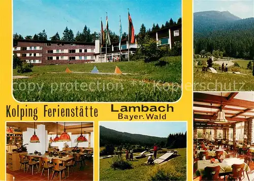 AK / Ansichtskarte Lambach_Lam Kolping Familienferienstaette im Bayerischen Wald Restaurant Minigolf Lambach_Lam