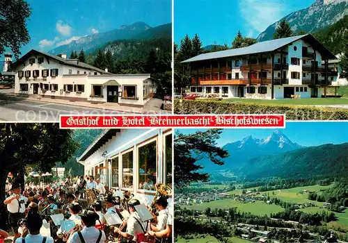 AK / Ansichtskarte Bischofswiesen Gasthof und Hotel Brennerbascht Konzert Panorama Bischofswiesen