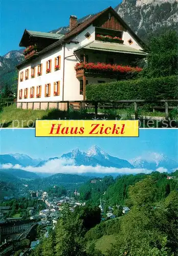 AK / Ansichtskarte Bischofswiesen Haus Zickl Panorama Bischofswiesen