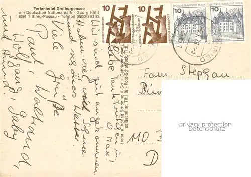 AK / Ansichtskarte Tittling Hotel Dreiburgensee Tanzbar Gaestezimmer Schwimmbad Theatersaal Tittling