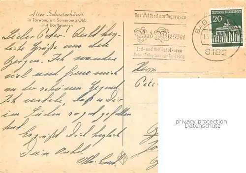 AK / Ansichtskarte Toerwang Altes Schusterhaeusl mit Dorfbrunnen Toerwang