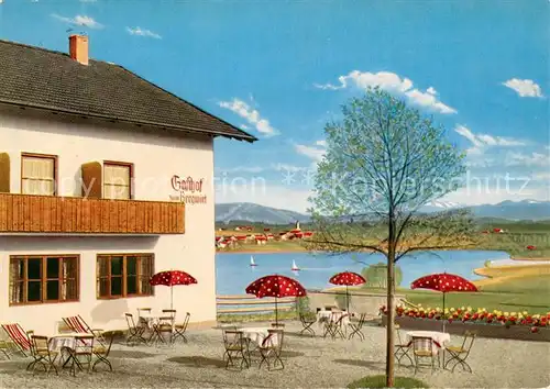 AK / Ansichtskarte Taching_See Gasthof Pension Zum Bergwirt Taching See