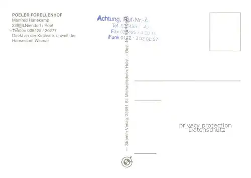 AK / Ansichtskarte Niendorf_Poel Poeler Forellenhof Raeucherei Gaststube 