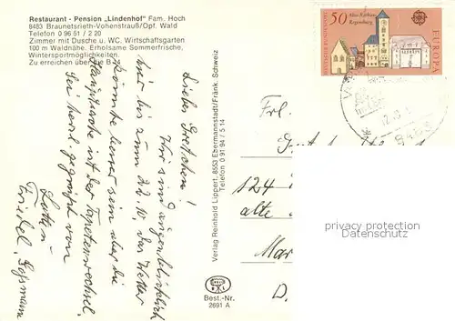 AK / Ansichtskarte Braunetsrieth Gasthof Pension Lindenhof Teilansichten Braunetsrieth