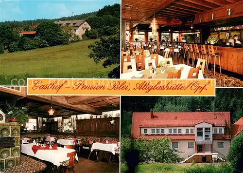 AK / Ansichtskarte Altglashuette_Oberpfalz Gasthof Pension Blei Bar Gastraum Altglashuette_Oberpfalz