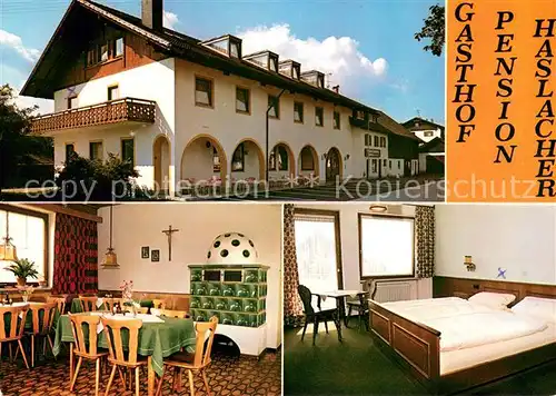 AK / Ansichtskarte Boebing Gasthof Pension Haslacher Gaststube Zimmer  Boebing