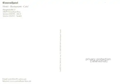 AK / Ansichtskarte Binz_Ruegen Centralhotel Hotel Restaurant Dependance Villa Mona Lisa Gaststube Zimmer Binz_Ruegen