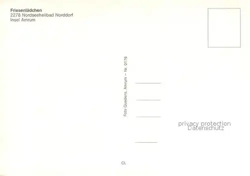 AK / Ansichtskarte Norddorf_Amrum Friesenlaedchen Norddorf Amrum